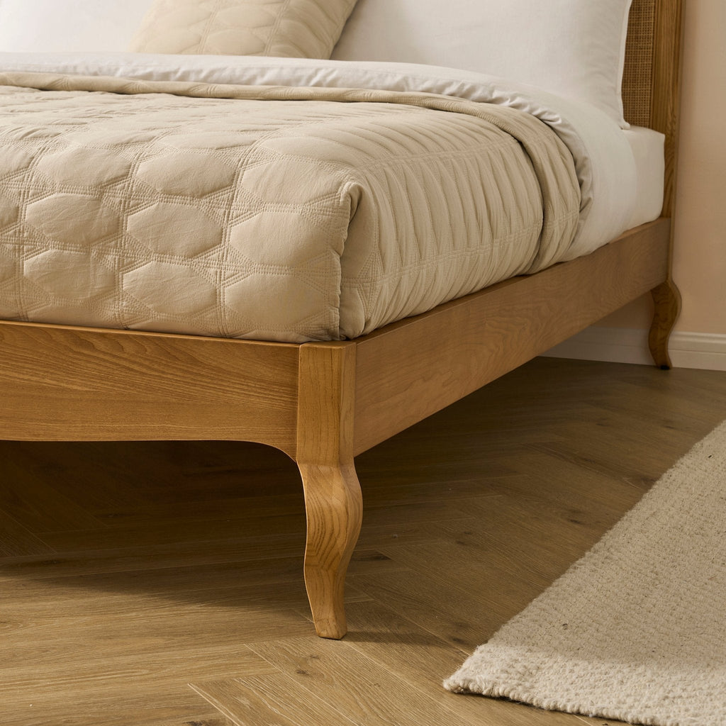 Annecy Rattan Bed Frame - Natural - DUSK
